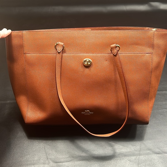 Coach Handbags - Coach Leather Folio Tote - Saddle